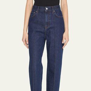 Toteme Tapered-Leg Mid-Rise Denim Jeans - Size 30